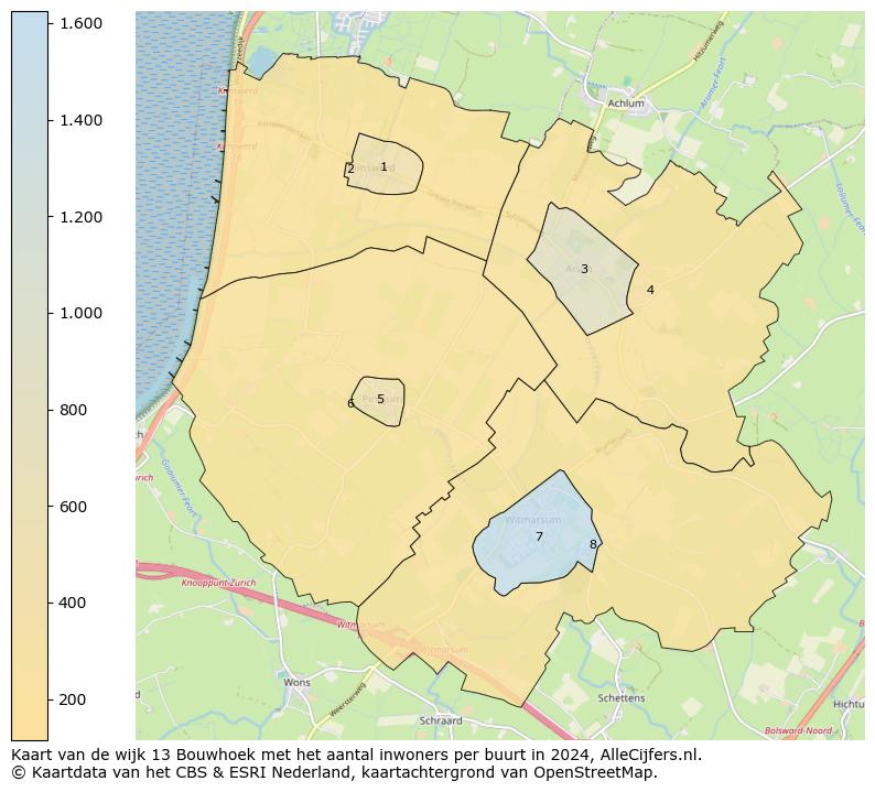 Kaart van de wijk 13 Bouwhoek met het aantal inwoners per buurt in 2024. Op deze pagina vind je veel informatie over inwoners (zoals de verdeling naar leeftijdsgroepen, gezinssamenstelling, geslacht, autochtoon of Nederlands met een immigratie achtergrond,...), woningen (aantallen, types, prijs ontwikkeling, gebruik, type eigendom,...) en méér (autobezit, energieverbruik,...)  op basis van open data van het Centraal Bureau voor de Statistiek en diverse andere bronnen!