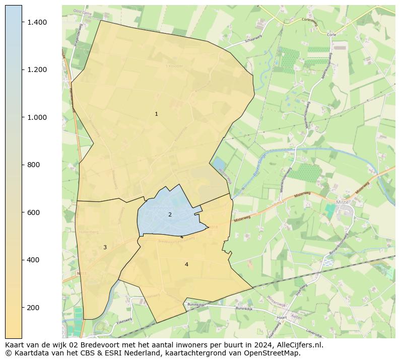 Kaart van de wijk 02 Bredevoort met het aantal inwoners per buurt in 2024. Op deze pagina vind je veel informatie over inwoners (zoals de verdeling naar leeftijdsgroepen, gezinssamenstelling, geslacht, autochtoon of Nederlands met een immigratie achtergrond,...), woningen (aantallen, types, prijs ontwikkeling, gebruik, type eigendom,...) en méér (autobezit, energieverbruik,...)  op basis van open data van het centraal bureau voor de statistiek en diverse andere bronnen!