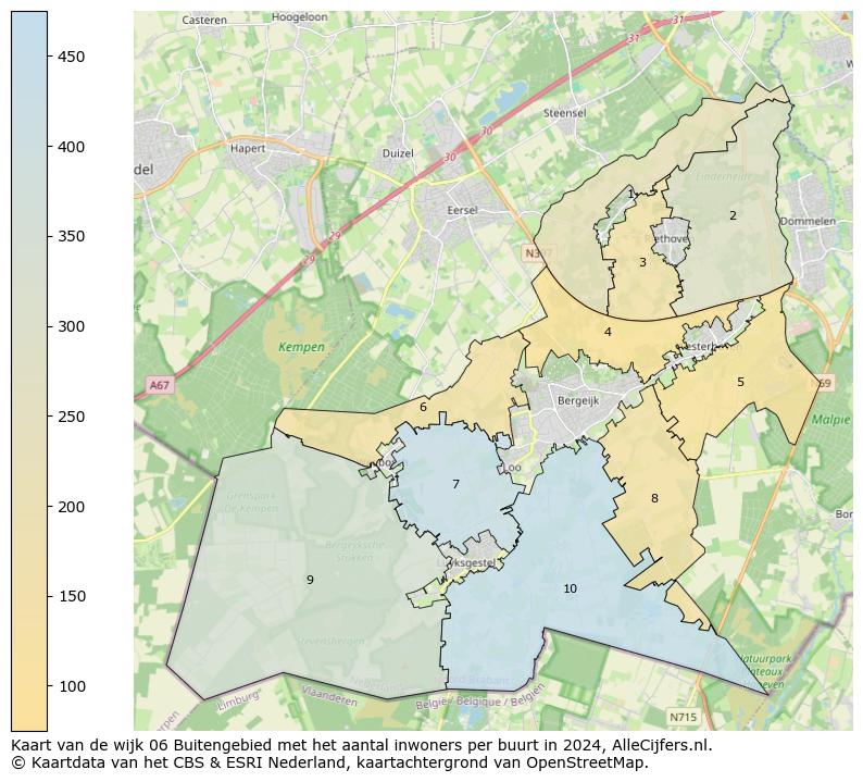 Kaart van de wijk 06 Buitengebied met het aantal inwoners per buurt in 2024. Op deze pagina vind je veel informatie over inwoners (zoals de verdeling naar leeftijdsgroepen, gezinssamenstelling, geslacht, autochtoon of Nederlands met een immigratie achtergrond,...), woningen (aantallen, types, prijs ontwikkeling, gebruik, type eigendom,...) en méér (autobezit, energieverbruik,...)  op basis van open data van het centraal bureau voor de statistiek en diverse andere bronnen!