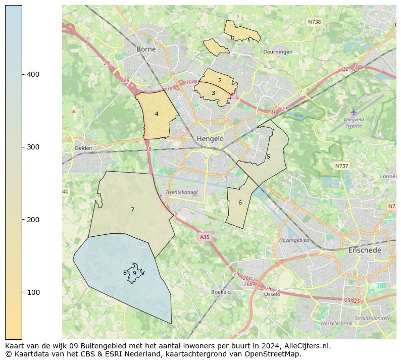 Kaart van de wijk 09 Buitengebied met het aantal inwoners per buurt in 2024. Op deze pagina vind je veel informatie over inwoners (zoals de verdeling naar leeftijdsgroepen, gezinssamenstelling, geslacht, autochtoon of Nederlands met een immigratie achtergrond,...), woningen (aantallen, types, prijs ontwikkeling, gebruik, type eigendom,...) en méér (autobezit, energieverbruik,...)  op basis van open data van het centraal bureau voor de statistiek en diverse andere bronnen!