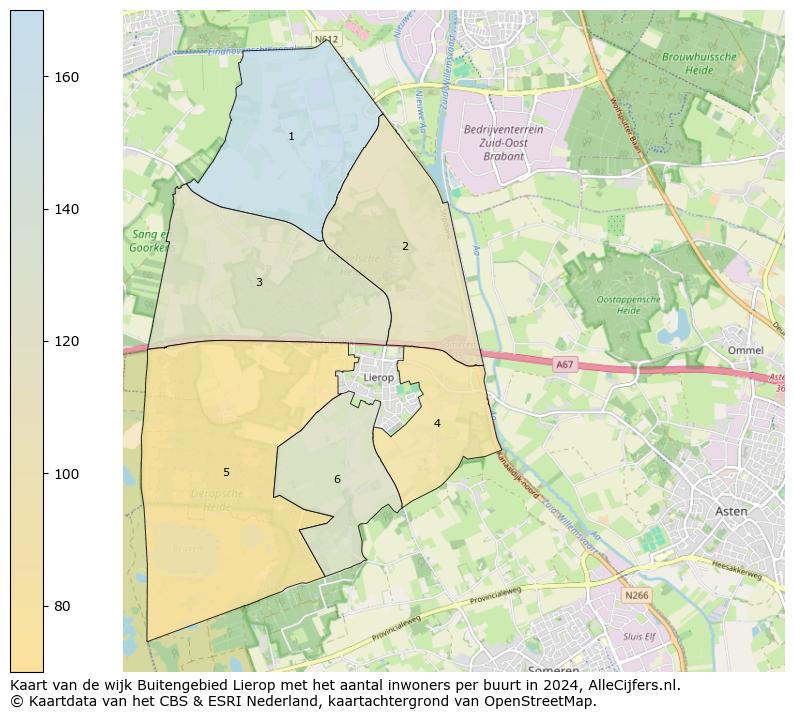 Kaart van de wijk Buitengebied Lierop met het aantal inwoners per buurt in 2024. Op deze pagina vind je veel informatie over inwoners (zoals de verdeling naar leeftijdsgroepen, gezinssamenstelling, geslacht, autochtoon of Nederlands met een immigratie achtergrond,...), woningen (aantallen, types, prijs ontwikkeling, gebruik, type eigendom,...) en méér (autobezit, energieverbruik,...)  op basis van open data van het centraal bureau voor de statistiek en diverse andere bronnen!