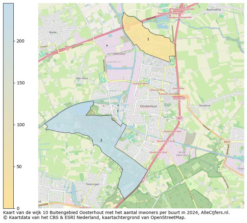 Kaart van de wijk 10 Buitengebied Oosterhout met het aantal inwoners per buurt in 2024. Op deze pagina vind je veel informatie over inwoners (zoals de verdeling naar leeftijdsgroepen, gezinssamenstelling, geslacht, autochtoon of Nederlands met een immigratie achtergrond,...), woningen (aantallen, types, prijs ontwikkeling, gebruik, type eigendom,...) en méér (autobezit, energieverbruik,...)  op basis van open data van het centraal bureau voor de statistiek en diverse andere bronnen!