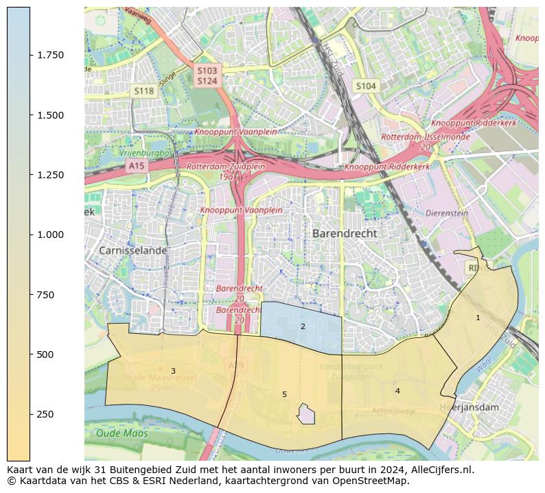 Kaart van de wijk 31 Buitengebied Zuid met het aantal inwoners per buurt in 2024. Op deze pagina vind je veel informatie over inwoners (zoals de verdeling naar leeftijdsgroepen, gezinssamenstelling, geslacht, autochtoon of Nederlands met een immigratie achtergrond,...), woningen (aantallen, types, prijs ontwikkeling, gebruik, type eigendom,...) en méér (autobezit, energieverbruik,...)  op basis van open data van het centraal bureau voor de statistiek en diverse andere bronnen!