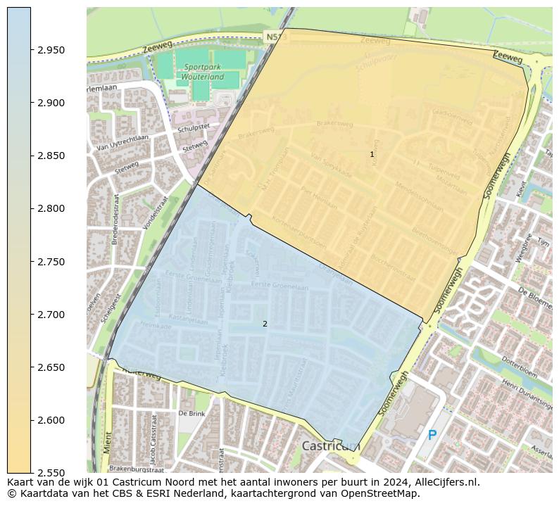 Kaart van de wijk 01 Castricum Noord met het aantal inwoners per buurt in 2024. Op deze pagina vind je veel informatie over inwoners (zoals de verdeling naar leeftijdsgroepen, gezinssamenstelling, geslacht, autochtoon of Nederlands met een immigratie achtergrond,...), woningen (aantallen, types, prijs ontwikkeling, gebruik, type eigendom,...) en méér (autobezit, energieverbruik,...)  op basis van open data van het centraal bureau voor de statistiek en diverse andere bronnen!