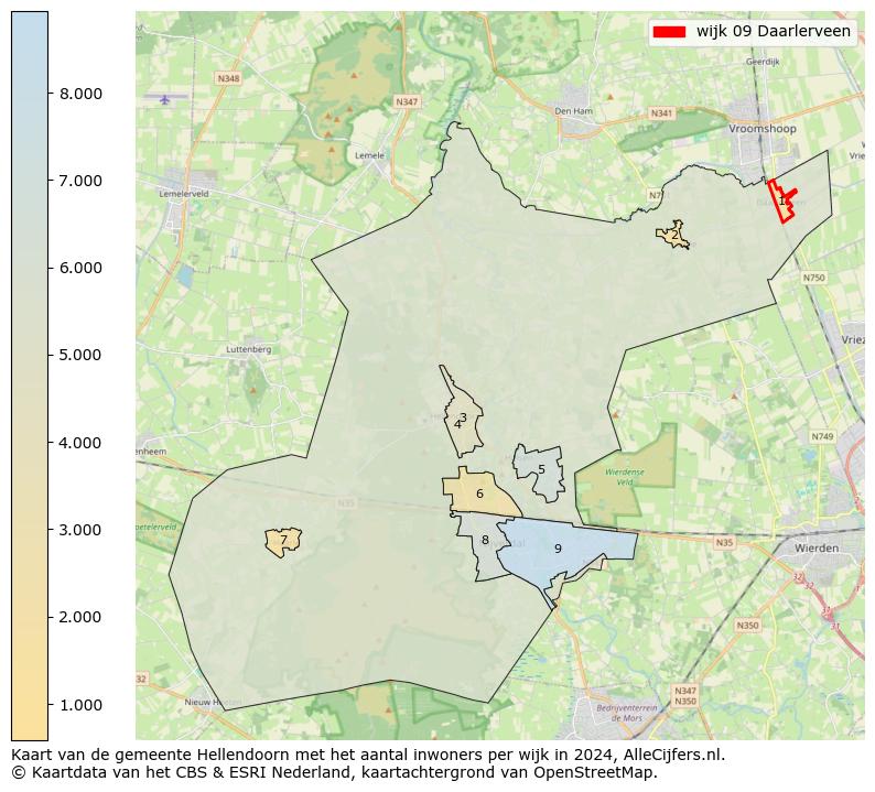 Kaart van de gemeente Hellendoorn met het aantal inwoners per wijk in 2024. Op deze pagina vind je veel informatie over inwoners (zoals de verdeling naar leeftijdsgroepen, gezinssamenstelling, geslacht, autochtoon of Nederlands met een immigratie achtergrond,...), woningen (aantallen, types, prijs ontwikkeling, gebruik, type eigendom,...) en méér (autobezit, energieverbruik,...)  op basis van open data van het Centraal Bureau voor de Statistiek en diverse andere bronnen!