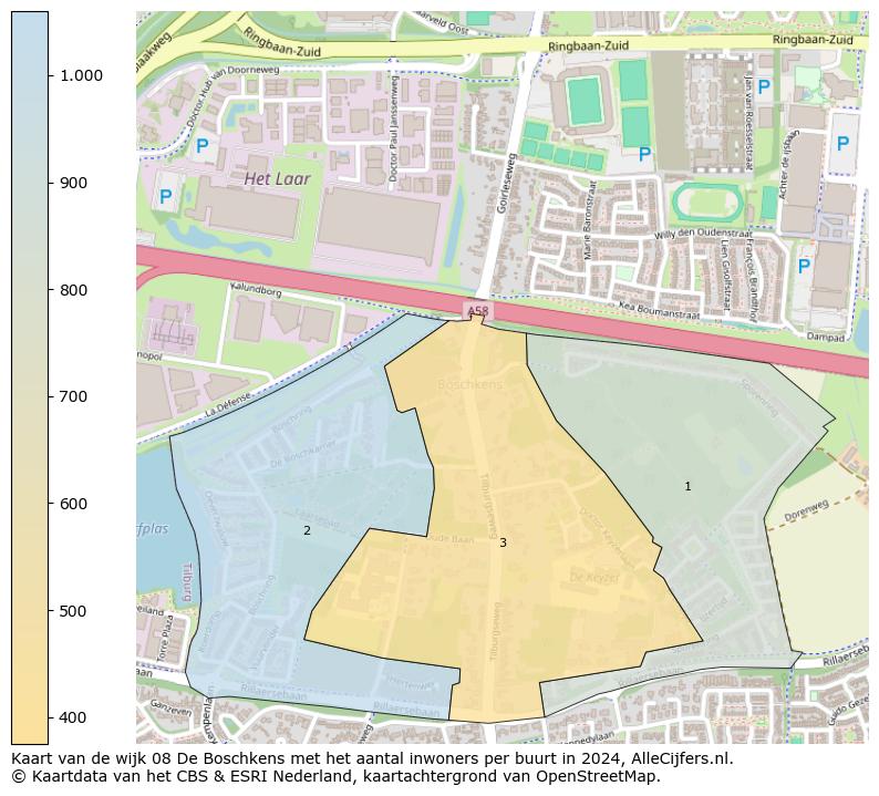 Kaart van de wijk 08 De Boschkens met het aantal inwoners per buurt in 2024. Op deze pagina vind je veel informatie over inwoners (zoals de verdeling naar leeftijdsgroepen, gezinssamenstelling, geslacht, autochtoon of Nederlands met een immigratie achtergrond,...), woningen (aantallen, types, prijs ontwikkeling, gebruik, type eigendom,...) en méér (autobezit, energieverbruik,...)  op basis van open data van het centraal bureau voor de statistiek en diverse andere bronnen!