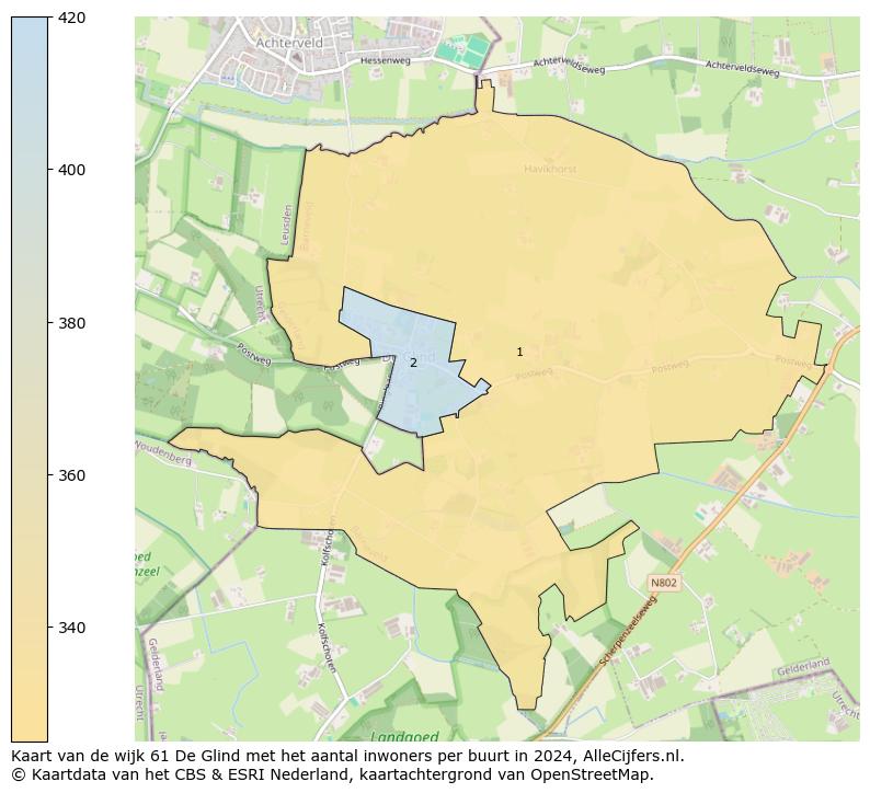 Kaart van de wijk 61 De Glind met het aantal inwoners per buurt in 2024. Op deze pagina vind je veel informatie over inwoners (zoals de verdeling naar leeftijdsgroepen, gezinssamenstelling, geslacht, autochtoon of Nederlands met een immigratie achtergrond,...), woningen (aantallen, types, prijs ontwikkeling, gebruik, type eigendom,...) en méér (autobezit, energieverbruik,...)  op basis van open data van het centraal bureau voor de statistiek en diverse andere bronnen!