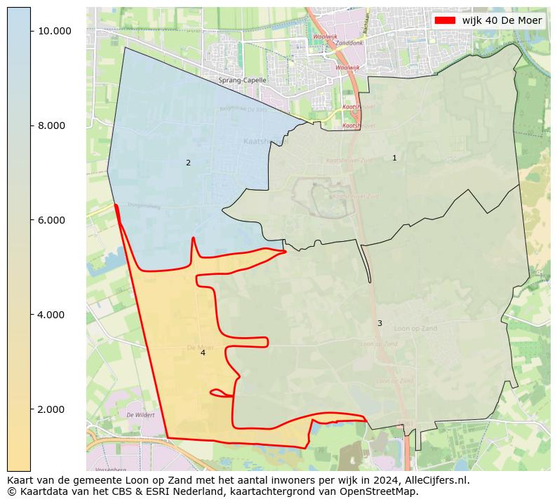 Kaart van de gemeente Loon op Zand met het aantal inwoners per wijk in 2024. Op deze pagina vind je veel informatie over inwoners (zoals de verdeling naar leeftijdsgroepen, gezinssamenstelling, geslacht, autochtoon of Nederlands met een immigratie achtergrond,...), woningen (aantallen, types, prijs ontwikkeling, gebruik, type eigendom,...) en méér (autobezit, energieverbruik,...)  op basis van open data van het centraal bureau voor de statistiek en diverse andere bronnen!