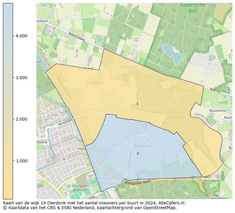 Kaart van de wijk 19 Dierdonk met het aantal inwoners per buurt in 2024. Op deze pagina vind je veel informatie over inwoners (zoals de verdeling naar leeftijdsgroepen, gezinssamenstelling, geslacht, autochtoon of Nederlands met een immigratie achtergrond,...), woningen (aantallen, types, prijs ontwikkeling, gebruik, type eigendom,...) en méér (autobezit, energieverbruik,...)  op basis van open data van het centraal bureau voor de statistiek en diverse andere bronnen!