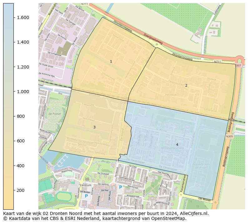 Kaart van de wijk 02 Dronten Noord met het aantal inwoners per buurt in 2024. Op deze pagina vind je veel informatie over inwoners (zoals de verdeling naar leeftijdsgroepen, gezinssamenstelling, geslacht, autochtoon of Nederlands met een immigratie achtergrond,...), woningen (aantallen, types, prijs ontwikkeling, gebruik, type eigendom,...) en méér (autobezit, energieverbruik,...)  op basis van open data van het centraal bureau voor de statistiek en diverse andere bronnen!