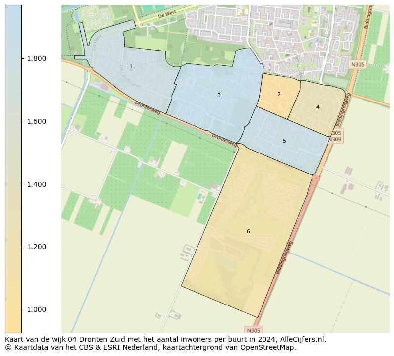 Kaart van de wijk 04 Dronten Zuid met het aantal inwoners per buurt in 2024. Op deze pagina vind je veel informatie over inwoners (zoals de verdeling naar leeftijdsgroepen, gezinssamenstelling, geslacht, autochtoon of Nederlands met een immigratie achtergrond,...), woningen (aantallen, types, prijs ontwikkeling, gebruik, type eigendom,...) en méér (autobezit, energieverbruik,...)  op basis van open data van het centraal bureau voor de statistiek en diverse andere bronnen!