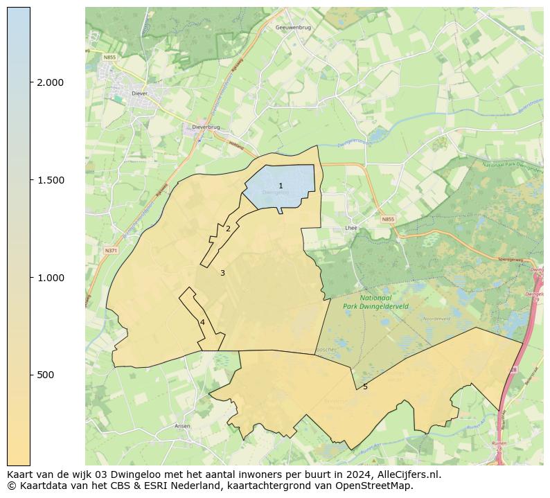 Kaart van de wijk 03 Dwingeloo met het aantal inwoners per buurt in 2024. Op deze pagina vind je veel informatie over inwoners (zoals de verdeling naar leeftijdsgroepen, gezinssamenstelling, geslacht, autochtoon of Nederlands met een immigratie achtergrond,...), woningen (aantallen, types, prijs ontwikkeling, gebruik, type eigendom,...) en méér (autobezit, energieverbruik,...)  op basis van open data van het centraal bureau voor de statistiek en diverse andere bronnen!