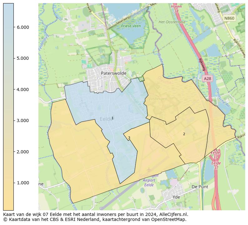 Kaart van de wijk 07 Eelde met het aantal inwoners per buurt in 2024. Op deze pagina vind je veel informatie over inwoners (zoals de verdeling naar leeftijdsgroepen, gezinssamenstelling, geslacht, autochtoon of Nederlands met een immigratie achtergrond,...), woningen (aantallen, types, prijs ontwikkeling, gebruik, type eigendom,...) en méér (autobezit, energieverbruik,...)  op basis van open data van het centraal bureau voor de statistiek en diverse andere bronnen!