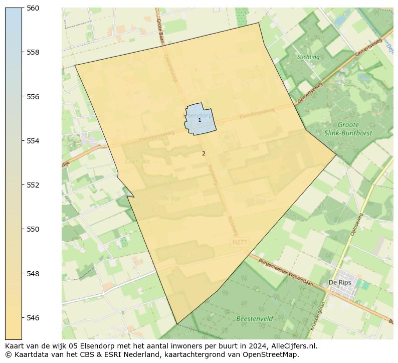 Kaart van de wijk 05 Elsendorp met het aantal inwoners per buurt in 2024. Op deze pagina vind je veel informatie over inwoners (zoals de verdeling naar leeftijdsgroepen, gezinssamenstelling, geslacht, autochtoon of Nederlands met een immigratie achtergrond,...), woningen (aantallen, types, prijs ontwikkeling, gebruik, type eigendom,...) en méér (autobezit, energieverbruik,...)  op basis van open data van het centraal bureau voor de statistiek en diverse andere bronnen!