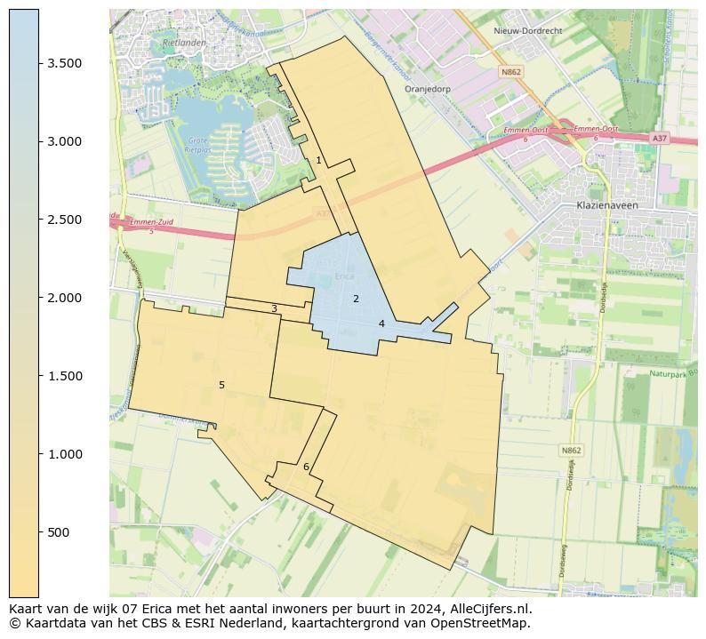 Kaart van de wijk 07 Erica met het aantal inwoners per buurt in 2024. Op deze pagina vind je veel informatie over inwoners (zoals de verdeling naar leeftijdsgroepen, gezinssamenstelling, geslacht, autochtoon of Nederlands met een immigratie achtergrond,...), woningen (aantallen, types, prijs ontwikkeling, gebruik, type eigendom,...) en méér (autobezit, energieverbruik,...)  op basis van open data van het centraal bureau voor de statistiek en diverse andere bronnen!