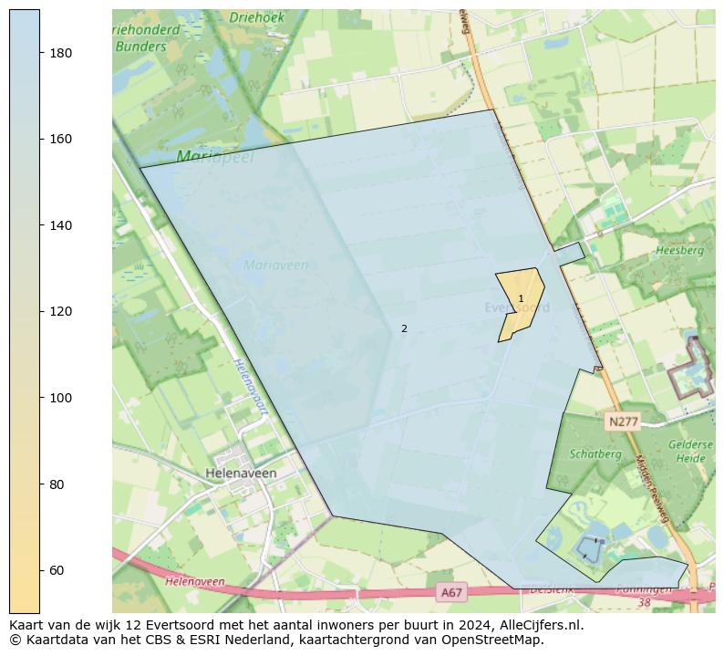 Kaart van de wijk 12 Evertsoord met het aantal inwoners per buurt in 2024. Op deze pagina vind je veel informatie over inwoners (zoals de verdeling naar leeftijdsgroepen, gezinssamenstelling, geslacht, autochtoon of Nederlands met een immigratie achtergrond,...), woningen (aantallen, types, prijs ontwikkeling, gebruik, type eigendom,...) en méér (autobezit, energieverbruik,...)  op basis van open data van het centraal bureau voor de statistiek en diverse andere bronnen!