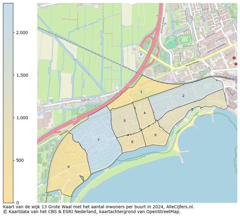 Kaart van de wijk 13 Grote Waal met het aantal inwoners per buurt in 2024. Op deze pagina vind je veel informatie over inwoners (zoals de verdeling naar leeftijdsgroepen, gezinssamenstelling, geslacht, autochtoon of Nederlands met een immigratie achtergrond,...), woningen (aantallen, types, prijs ontwikkeling, gebruik, type eigendom,...) en méér (autobezit, energieverbruik,...)  op basis van open data van het centraal bureau voor de statistiek en diverse andere bronnen!