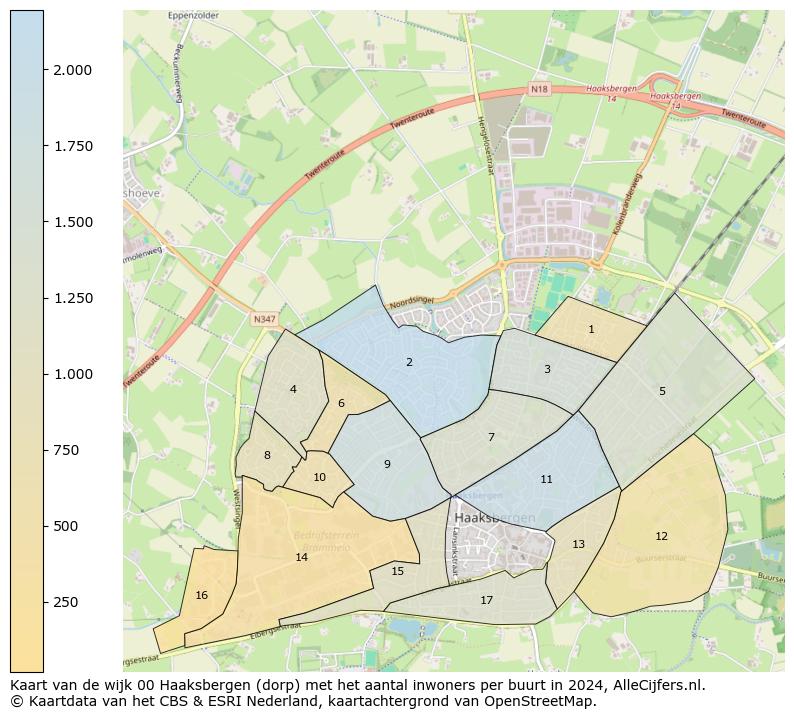 Kaart van de wijk 00 Haaksbergen (dorp) met het aantal inwoners per buurt in 2024. Op deze pagina vind je veel informatie over inwoners (zoals de verdeling naar leeftijdsgroepen, gezinssamenstelling, geslacht, autochtoon of Nederlands met een immigratie achtergrond,...), woningen (aantallen, types, prijs ontwikkeling, gebruik, type eigendom,...) en méér (autobezit, energieverbruik,...)  op basis van open data van het Centraal Bureau voor de Statistiek en diverse andere bronnen!