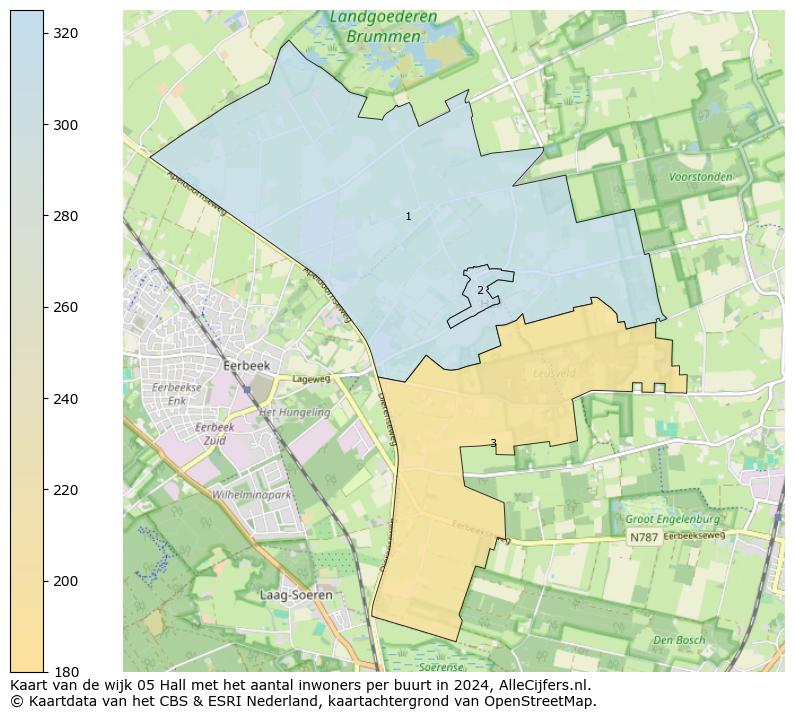 Kaart van de wijk 05 Hall met het aantal inwoners per buurt in 2024. Op deze pagina vind je veel informatie over inwoners (zoals de verdeling naar leeftijdsgroepen, gezinssamenstelling, geslacht, autochtoon of Nederlands met een immigratie achtergrond,...), woningen (aantallen, types, prijs ontwikkeling, gebruik, type eigendom,...) en méér (autobezit, energieverbruik,...)  op basis van open data van het centraal bureau voor de statistiek en diverse andere bronnen!