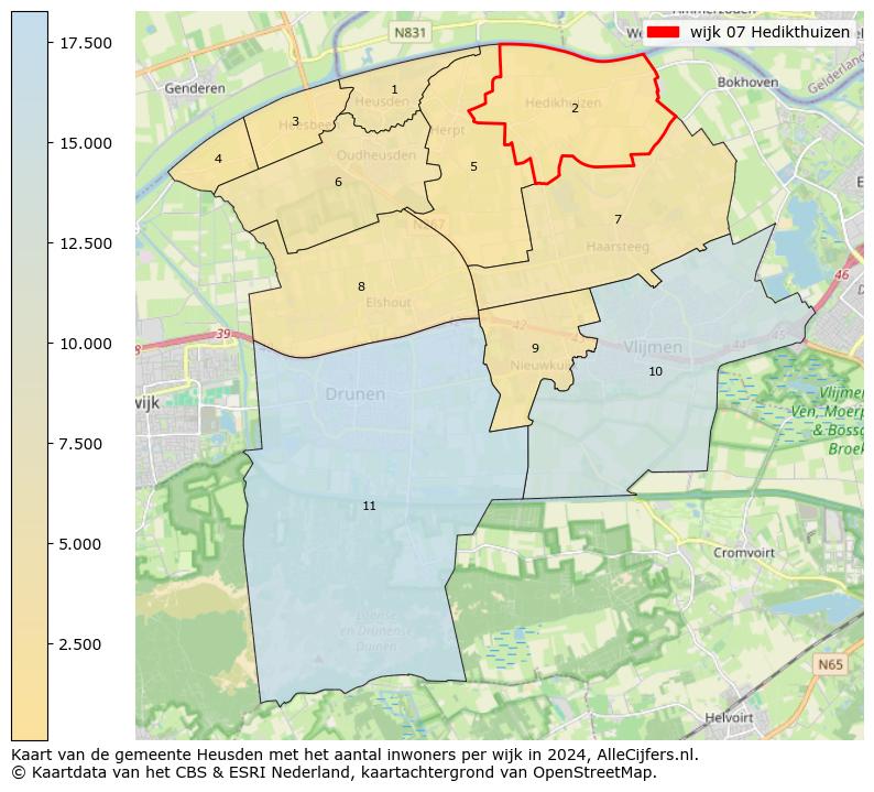 Kaart van de gemeente Heusden met het aantal inwoners per wijk in 2024. Op deze pagina vind je veel informatie over inwoners (zoals de verdeling naar leeftijdsgroepen, gezinssamenstelling, geslacht, autochtoon of Nederlands met een immigratie achtergrond,...), woningen (aantallen, types, prijs ontwikkeling, gebruik, type eigendom,...) en méér (autobezit, energieverbruik,...)  op basis van open data van het Centraal Bureau voor de Statistiek en diverse andere bronnen!