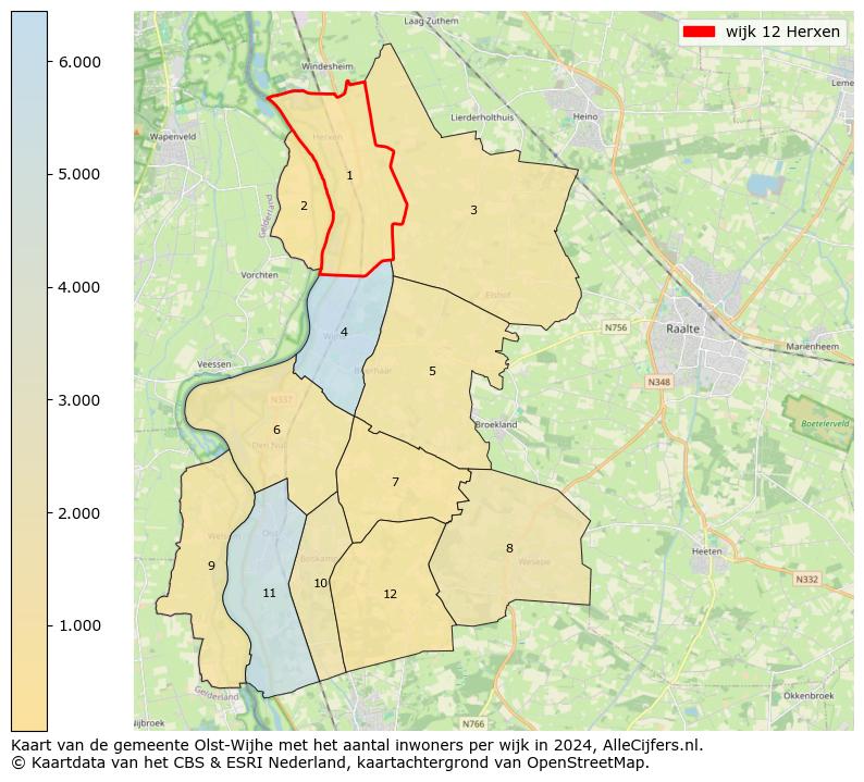 Kaart van de gemeente Olst-Wijhe met het aantal inwoners per wijk in 2024. Op deze pagina vind je veel informatie over inwoners (zoals de verdeling naar leeftijdsgroepen, gezinssamenstelling, geslacht, autochtoon of Nederlands met een immigratie achtergrond,...), woningen (aantallen, types, prijs ontwikkeling, gebruik, type eigendom,...) en méér (autobezit, energieverbruik,...)  op basis van open data van het centraal bureau voor de statistiek en diverse andere bronnen!