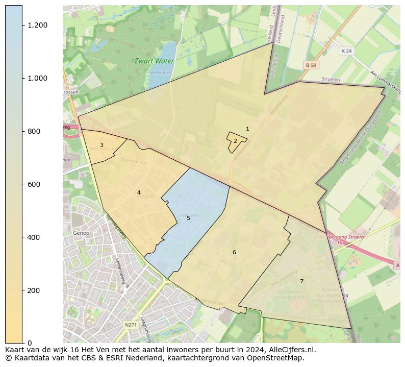 Kaart van de wijk 16 Het Ven met het aantal inwoners per buurt in 2024. Op deze pagina vind je veel informatie over inwoners (zoals de verdeling naar leeftijdsgroepen, gezinssamenstelling, geslacht, autochtoon of Nederlands met een immigratie achtergrond,...), woningen (aantallen, types, prijs ontwikkeling, gebruik, type eigendom,...) en méér (autobezit, energieverbruik,...)  op basis van open data van het Centraal Bureau voor de Statistiek en diverse andere bronnen!