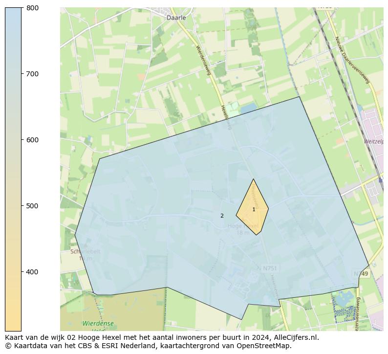 Kaart van de wijk 02 Hooge Hexel met het aantal inwoners per buurt in 2024. Op deze pagina vind je veel informatie over inwoners (zoals de verdeling naar leeftijdsgroepen, gezinssamenstelling, geslacht, autochtoon of Nederlands met een immigratie achtergrond,...), woningen (aantallen, types, prijs ontwikkeling, gebruik, type eigendom,...) en méér (autobezit, energieverbruik,...)  op basis van open data van het centraal bureau voor de statistiek en diverse andere bronnen!