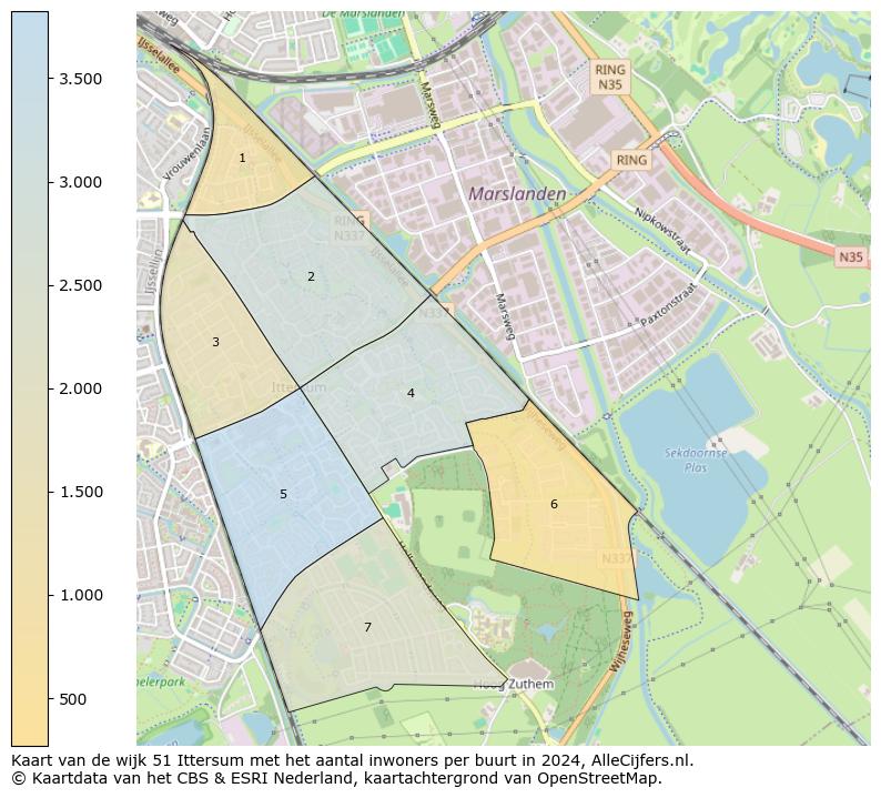 Kaart van de wijk 51 Ittersum met het aantal inwoners per buurt in 2024. Op deze pagina vind je veel informatie over inwoners (zoals de verdeling naar leeftijdsgroepen, gezinssamenstelling, geslacht, autochtoon of Nederlands met een immigratie achtergrond,...), woningen (aantallen, types, prijs ontwikkeling, gebruik, type eigendom,...) en méér (autobezit, energieverbruik,...)  op basis van open data van het Centraal Bureau voor de Statistiek en diverse andere bronnen!