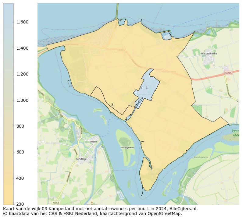 Kaart van de wijk 03 Kamperland met het aantal inwoners per buurt in 2024. Op deze pagina vind je veel informatie over inwoners (zoals de verdeling naar leeftijdsgroepen, gezinssamenstelling, geslacht, autochtoon of Nederlands met een immigratie achtergrond,...), woningen (aantallen, types, prijs ontwikkeling, gebruik, type eigendom,...) en méér (autobezit, energieverbruik,...)  op basis van open data van het centraal bureau voor de statistiek en diverse andere bronnen!