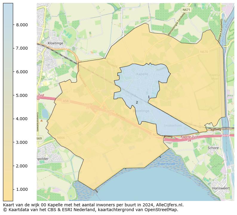 Kaart van de wijk 00 Kapelle met het aantal inwoners per buurt in 2024. Op deze pagina vind je veel informatie over inwoners (zoals de verdeling naar leeftijdsgroepen, gezinssamenstelling, geslacht, autochtoon of Nederlands met een immigratie achtergrond,...), woningen (aantallen, types, prijs ontwikkeling, gebruik, type eigendom,...) en méér (autobezit, energieverbruik,...)  op basis van open data van het centraal bureau voor de statistiek en diverse andere bronnen!