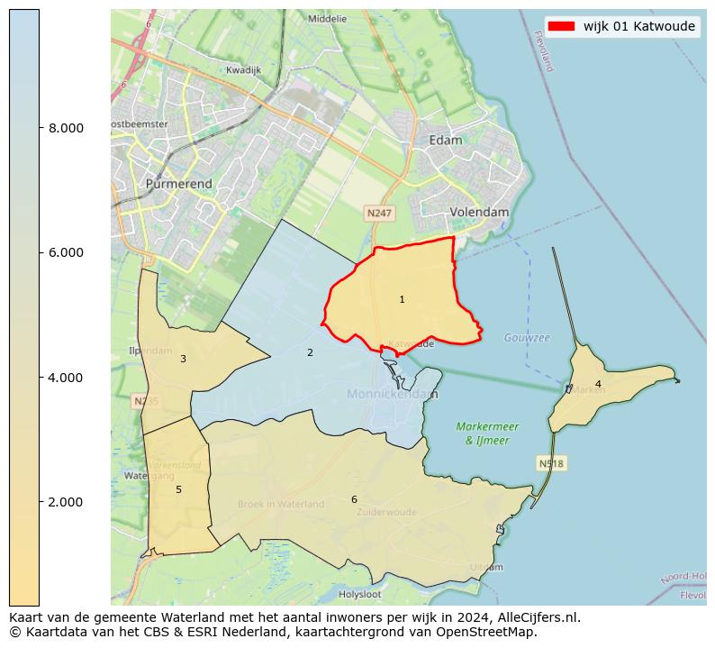 Kaart van de gemeente Waterland met het aantal inwoners per wijk in 2024. Op deze pagina vind je veel informatie over inwoners (zoals de verdeling naar leeftijdsgroepen, gezinssamenstelling, geslacht, autochtoon of Nederlands met een immigratie achtergrond,...), woningen (aantallen, types, prijs ontwikkeling, gebruik, type eigendom,...) en méér (autobezit, energieverbruik,...)  op basis van open data van het centraal bureau voor de statistiek en diverse andere bronnen!