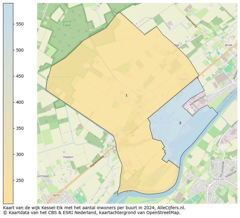 Kaart van de wijk Kessel-Eik met het aantal inwoners per buurt in 2024. Op deze pagina vind je veel informatie over inwoners (zoals de verdeling naar leeftijdsgroepen, gezinssamenstelling, geslacht, autochtoon of Nederlands met een immigratie achtergrond,...), woningen (aantallen, types, prijs ontwikkeling, gebruik, type eigendom,...) en méér (autobezit, energieverbruik,...)  op basis van open data van het centraal bureau voor de statistiek en diverse andere bronnen!