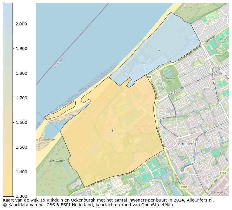 Kaart van de wijk 15 Kijkduin en Ockenburgh met het aantal inwoners per buurt in 2024. Op deze pagina vind je veel informatie over inwoners (zoals de verdeling naar leeftijdsgroepen, gezinssamenstelling, geslacht, autochtoon of Nederlands met een immigratie achtergrond,...), woningen (aantallen, types, prijs ontwikkeling, gebruik, type eigendom,...) en méér (autobezit, energieverbruik,...)  op basis van open data van het centraal bureau voor de statistiek en diverse andere bronnen!