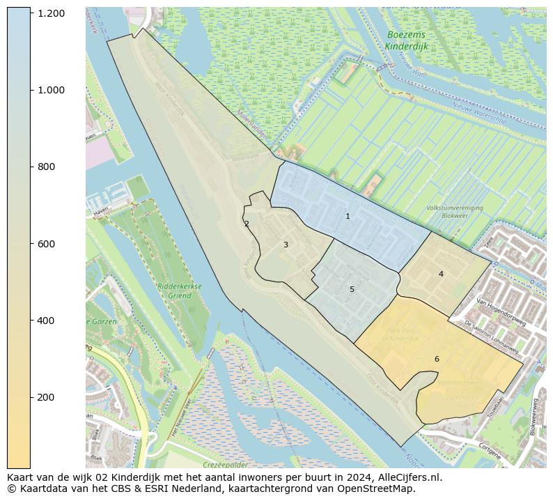 Kaart van de wijk 02 Kinderdijk met het aantal inwoners per buurt in 2024. Op deze pagina vind je veel informatie over inwoners (zoals de verdeling naar leeftijdsgroepen, gezinssamenstelling, geslacht, autochtoon of Nederlands met een immigratie achtergrond,...), woningen (aantallen, types, prijs ontwikkeling, gebruik, type eigendom,...) en méér (autobezit, energieverbruik,...)  op basis van open data van het Centraal Bureau voor de Statistiek en diverse andere bronnen!