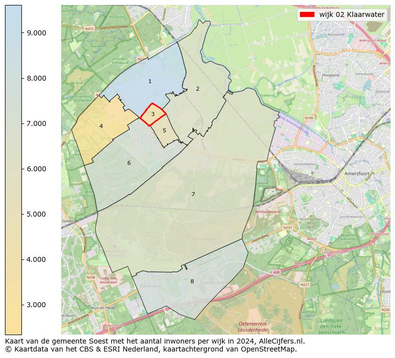 Kaart van de gemeente Soest met het aantal inwoners per wijk in 2024. Op deze pagina vind je veel informatie over inwoners (zoals de verdeling naar leeftijdsgroepen, gezinssamenstelling, geslacht, autochtoon of Nederlands met een immigratie achtergrond,...), woningen (aantallen, types, prijs ontwikkeling, gebruik, type eigendom,...) en méér (autobezit, energieverbruik,...)  op basis van open data van het centraal bureau voor de statistiek en diverse andere bronnen!