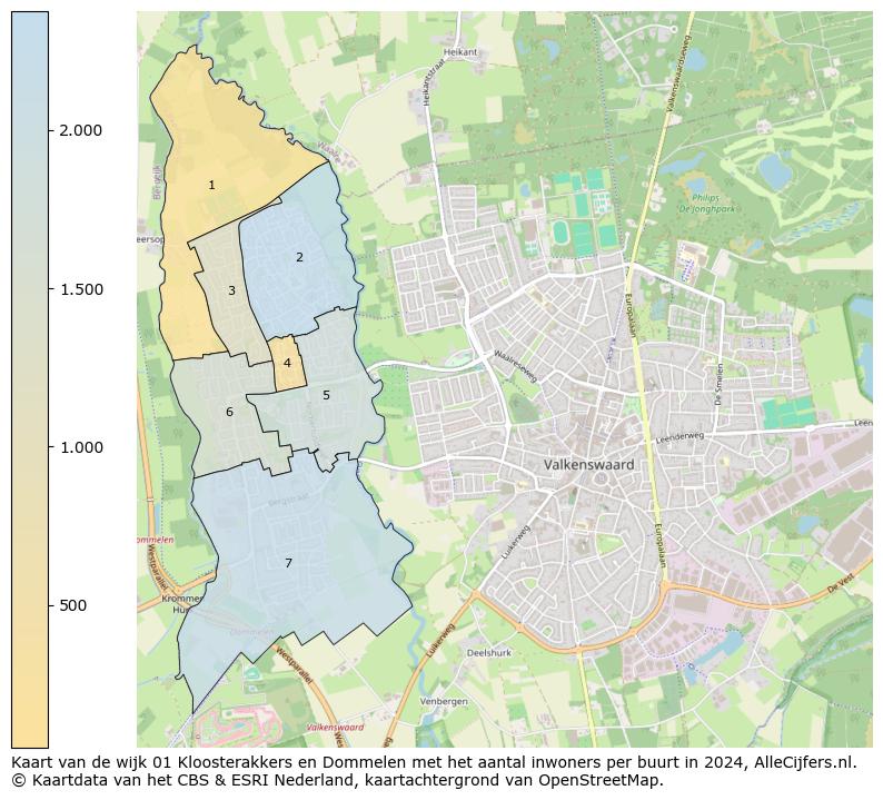 Kaart van de wijk 01 Kloosterakkers en Dommelen met het aantal inwoners per buurt in 2024. Op deze pagina vind je veel informatie over inwoners (zoals de verdeling naar leeftijdsgroepen, gezinssamenstelling, geslacht, autochtoon of Nederlands met een immigratie achtergrond,...), woningen (aantallen, types, prijs ontwikkeling, gebruik, type eigendom,...) en méér (autobezit, energieverbruik,...)  op basis van open data van het Centraal Bureau voor de Statistiek en diverse andere bronnen!