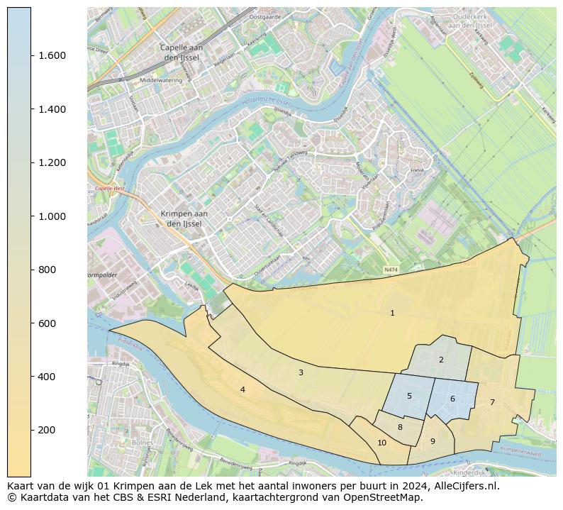 Kaart van de wijk 01 Krimpen aan de Lek met het aantal inwoners per buurt in 2024. Op deze pagina vind je veel informatie over inwoners (zoals de verdeling naar leeftijdsgroepen, gezinssamenstelling, geslacht, autochtoon of Nederlands met een immigratie achtergrond,...), woningen (aantallen, types, prijs ontwikkeling, gebruik, type eigendom,...) en méér (autobezit, energieverbruik,...)  op basis van open data van het centraal bureau voor de statistiek en diverse andere bronnen!