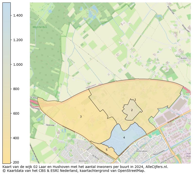 Kaart van de wijk 02 Laar en Hushoven met het aantal inwoners per buurt in 2024. Op deze pagina vind je veel informatie over inwoners (zoals de verdeling naar leeftijdsgroepen, gezinssamenstelling, geslacht, autochtoon of Nederlands met een immigratie achtergrond,...), woningen (aantallen, types, prijs ontwikkeling, gebruik, type eigendom,...) en méér (autobezit, energieverbruik,...)  op basis van open data van het centraal bureau voor de statistiek en diverse andere bronnen!