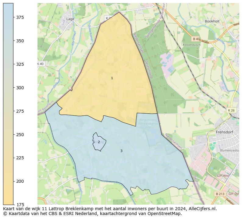 Kaart van de wijk 11 Lattrop Breklenkamp met het aantal inwoners per buurt in 2024. Op deze pagina vind je veel informatie over inwoners (zoals de verdeling naar leeftijdsgroepen, gezinssamenstelling, geslacht, autochtoon of Nederlands met een immigratie achtergrond,...), woningen (aantallen, types, prijs ontwikkeling, gebruik, type eigendom,...) en méér (autobezit, energieverbruik,...)  op basis van open data van het centraal bureau voor de statistiek en diverse andere bronnen!