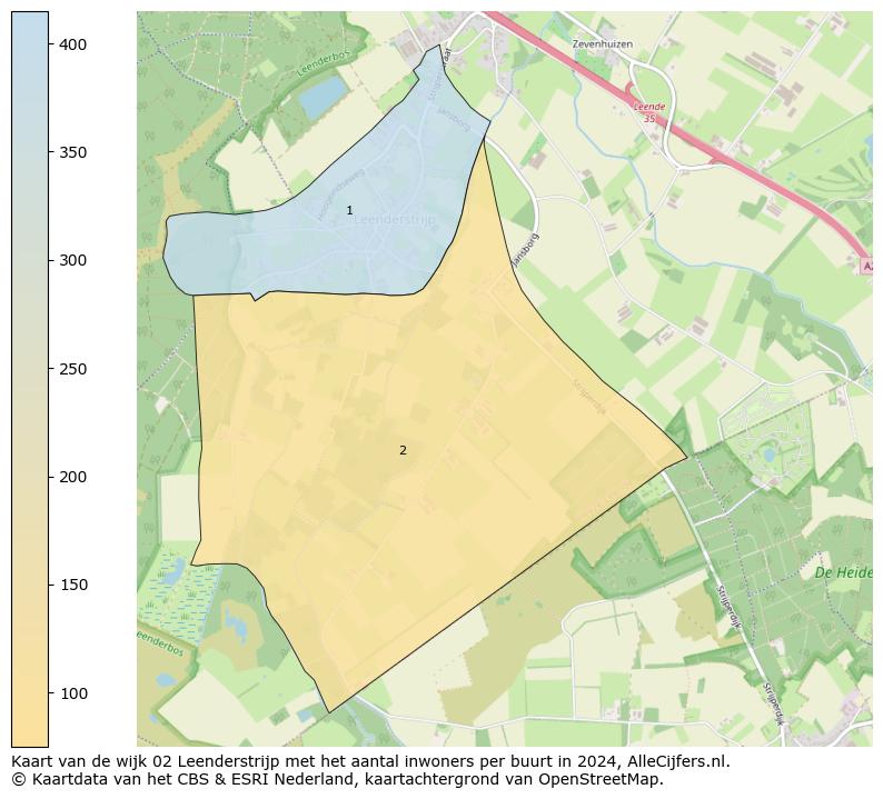 Kaart van de wijk 02 Leenderstrijp met het aantal inwoners per buurt in 2024. Op deze pagina vind je veel informatie over inwoners (zoals de verdeling naar leeftijdsgroepen, gezinssamenstelling, geslacht, autochtoon of Nederlands met een immigratie achtergrond,...), woningen (aantallen, types, prijs ontwikkeling, gebruik, type eigendom,...) en méér (autobezit, energieverbruik,...)  op basis van open data van het centraal bureau voor de statistiek en diverse andere bronnen!