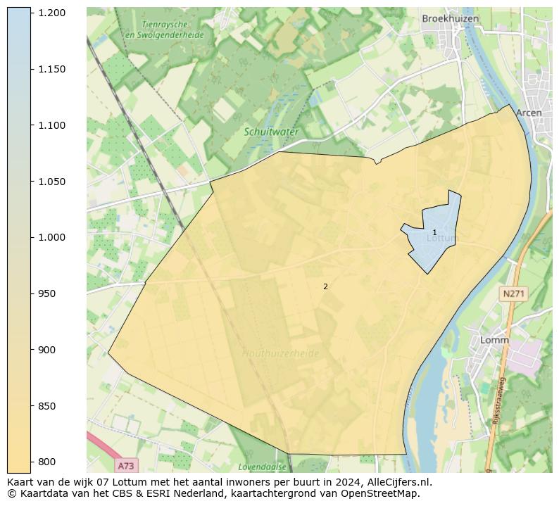 Kaart van de wijk 07 Lottum met het aantal inwoners per buurt in 2024. Op deze pagina vind je veel informatie over inwoners (zoals de verdeling naar leeftijdsgroepen, gezinssamenstelling, geslacht, autochtoon of Nederlands met een immigratie achtergrond,...), woningen (aantallen, types, prijs ontwikkeling, gebruik, type eigendom,...) en méér (autobezit, energieverbruik,...)  op basis van open data van het centraal bureau voor de statistiek en diverse andere bronnen!