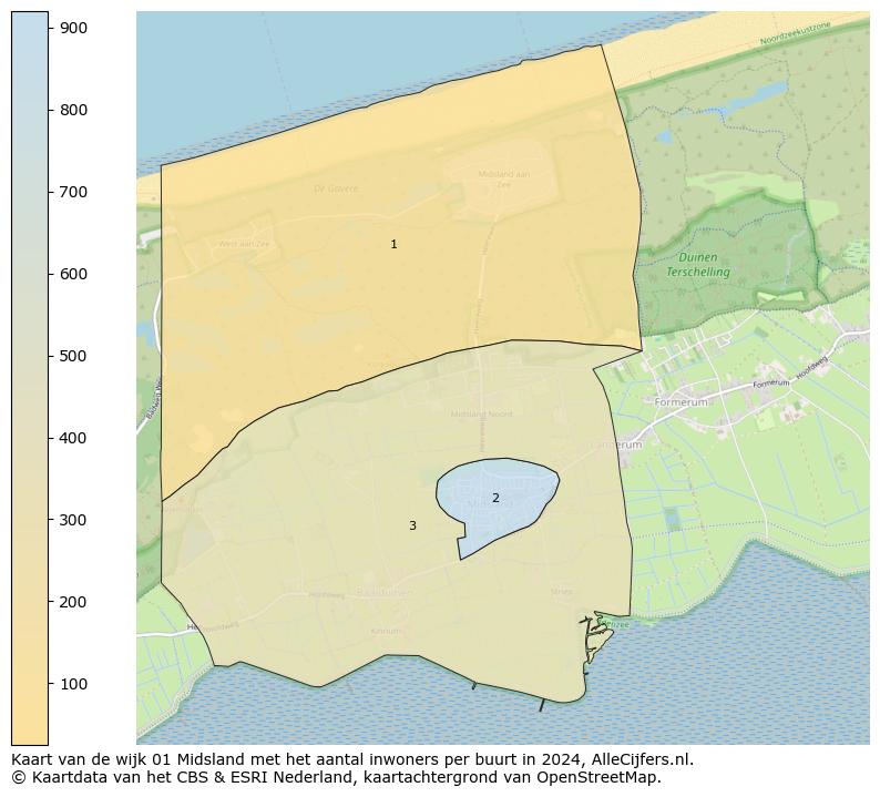 Kaart van de wijk 01 Midsland met het aantal inwoners per buurt in 2024. Op deze pagina vind je veel informatie over inwoners (zoals de verdeling naar leeftijdsgroepen, gezinssamenstelling, geslacht, autochtoon of Nederlands met een immigratie achtergrond,...), woningen (aantallen, types, prijs ontwikkeling, gebruik, type eigendom,...) en méér (autobezit, energieverbruik,...)  op basis van open data van het centraal bureau voor de statistiek en diverse andere bronnen!