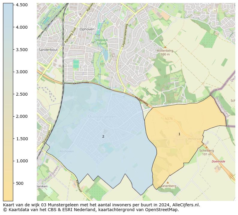 Kaart van de wijk 03 Munstergeleen met het aantal inwoners per buurt in 2024. Op deze pagina vind je veel informatie over inwoners (zoals de verdeling naar leeftijdsgroepen, gezinssamenstelling, geslacht, autochtoon of Nederlands met een immigratie achtergrond,...), woningen (aantallen, types, prijs ontwikkeling, gebruik, type eigendom,...) en méér (autobezit, energieverbruik,...)  op basis van open data van het centraal bureau voor de statistiek en diverse andere bronnen!