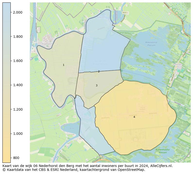 Kaart van de wijk 06 Nederhorst den Berg met het aantal inwoners per buurt in 2024. Op deze pagina vind je veel informatie over inwoners (zoals de verdeling naar leeftijdsgroepen, gezinssamenstelling, geslacht, autochtoon of Nederlands met een immigratie achtergrond,...), woningen (aantallen, types, prijs ontwikkeling, gebruik, type eigendom,...) en méér (autobezit, energieverbruik,...)  op basis van open data van het centraal bureau voor de statistiek en diverse andere bronnen!