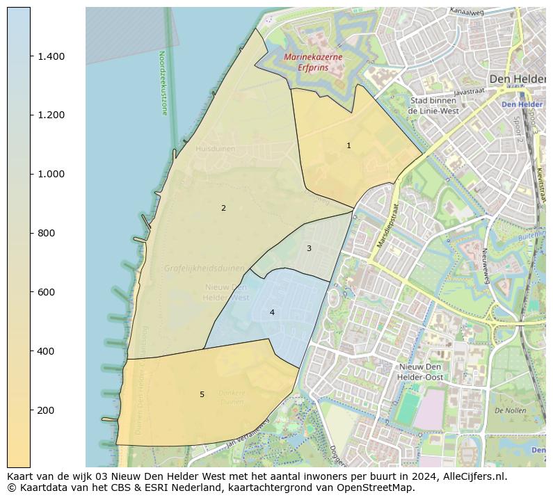 Kaart van de wijk 03 Nieuw Den Helder West met het aantal inwoners per buurt in 2024. Op deze pagina vind je veel informatie over inwoners (zoals de verdeling naar leeftijdsgroepen, gezinssamenstelling, geslacht, autochtoon of Nederlands met een immigratie achtergrond,...), woningen (aantallen, types, prijs ontwikkeling, gebruik, type eigendom,...) en méér (autobezit, energieverbruik,...)  op basis van open data van het centraal bureau voor de statistiek en diverse andere bronnen!