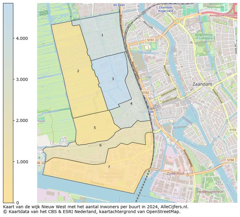 Kaart van de wijk Nieuw West met het aantal inwoners per buurt in 2024. Op deze pagina vind je veel informatie over inwoners (zoals de verdeling naar leeftijdsgroepen, gezinssamenstelling, geslacht, autochtoon of Nederlands met een immigratie achtergrond,...), woningen (aantallen, types, prijs ontwikkeling, gebruik, type eigendom,...) en méér (autobezit, energieverbruik,...)  op basis van open data van het centraal bureau voor de statistiek en diverse andere bronnen!