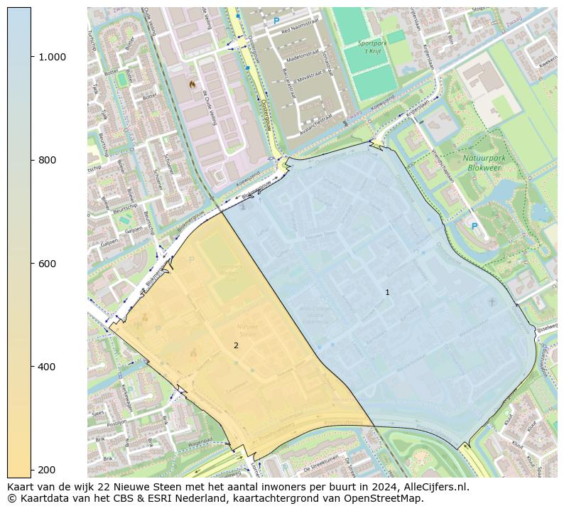 Kaart van de wijk 22 Nieuwe Steen met het aantal inwoners per buurt in 2024. Op deze pagina vind je veel informatie over inwoners (zoals de verdeling naar leeftijdsgroepen, gezinssamenstelling, geslacht, autochtoon of Nederlands met een immigratie achtergrond,...), woningen (aantallen, types, prijs ontwikkeling, gebruik, type eigendom,...) en méér (autobezit, energieverbruik,...)  op basis van open data van het Centraal Bureau voor de Statistiek en diverse andere bronnen!