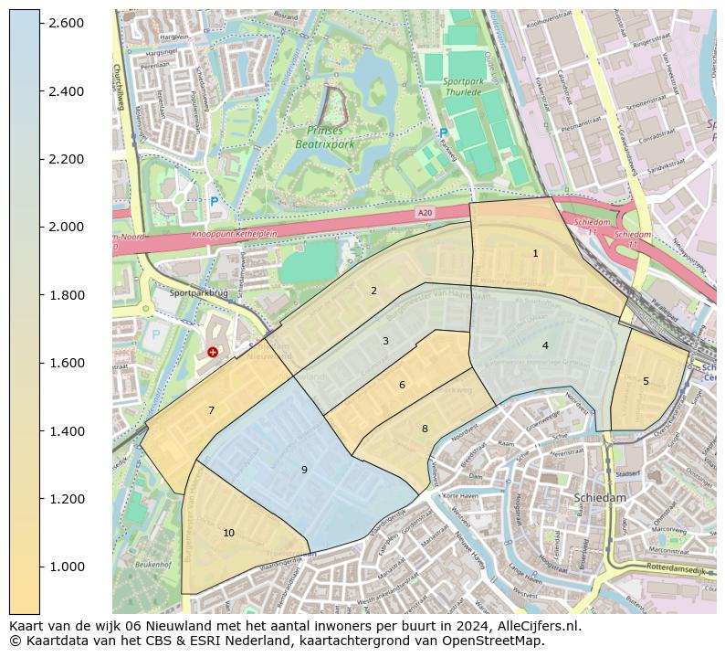 Kaart van de wijk 06 Nieuwland met het aantal inwoners per buurt in 2024. Op deze pagina vind je veel informatie over inwoners (zoals de verdeling naar leeftijdsgroepen, gezinssamenstelling, geslacht, autochtoon of Nederlands met een immigratie achtergrond,...), woningen (aantallen, types, prijs ontwikkeling, gebruik, type eigendom,...) en méér (autobezit, energieverbruik,...)  op basis van open data van het centraal bureau voor de statistiek en diverse andere bronnen!