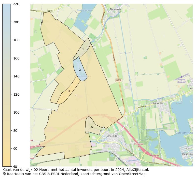 Kaart van de wijk 02 Noord met het aantal inwoners per buurt in 2024. Op deze pagina vind je veel informatie over inwoners (zoals de verdeling naar leeftijdsgroepen, gezinssamenstelling, geslacht, autochtoon of Nederlands met een immigratie achtergrond,...), woningen (aantallen, types, prijs ontwikkeling, gebruik, type eigendom,...) en méér (autobezit, energieverbruik,...)  op basis van open data van het Centraal Bureau voor de Statistiek en diverse andere bronnen!