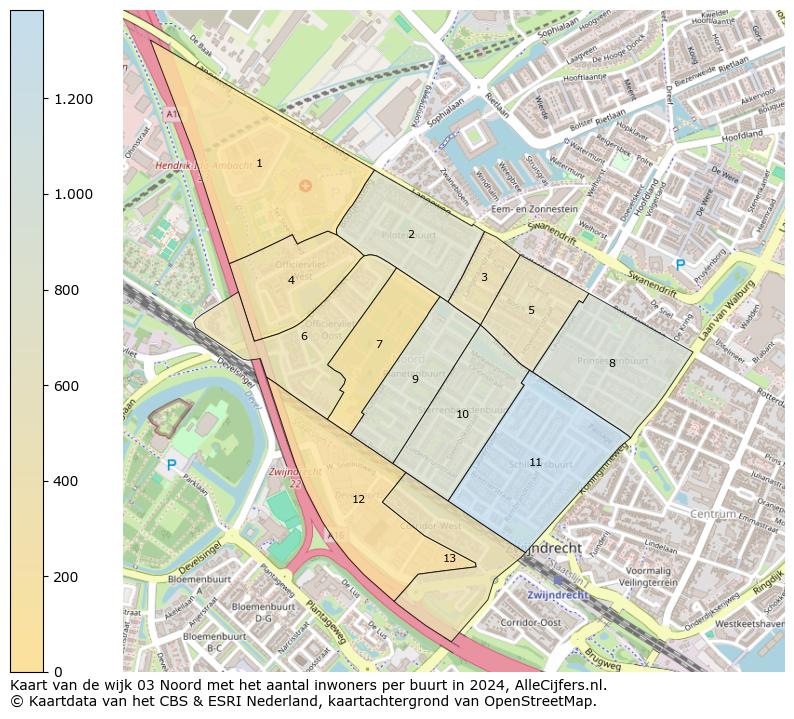 Kaart van de wijk 03 Noord met het aantal inwoners per buurt in 2024. Op deze pagina vind je veel informatie over inwoners (zoals de verdeling naar leeftijdsgroepen, gezinssamenstelling, geslacht, autochtoon of Nederlands met een immigratie achtergrond,...), woningen (aantallen, types, prijs ontwikkeling, gebruik, type eigendom,...) en méér (autobezit, energieverbruik,...)  op basis van open data van het centraal bureau voor de statistiek en diverse andere bronnen!